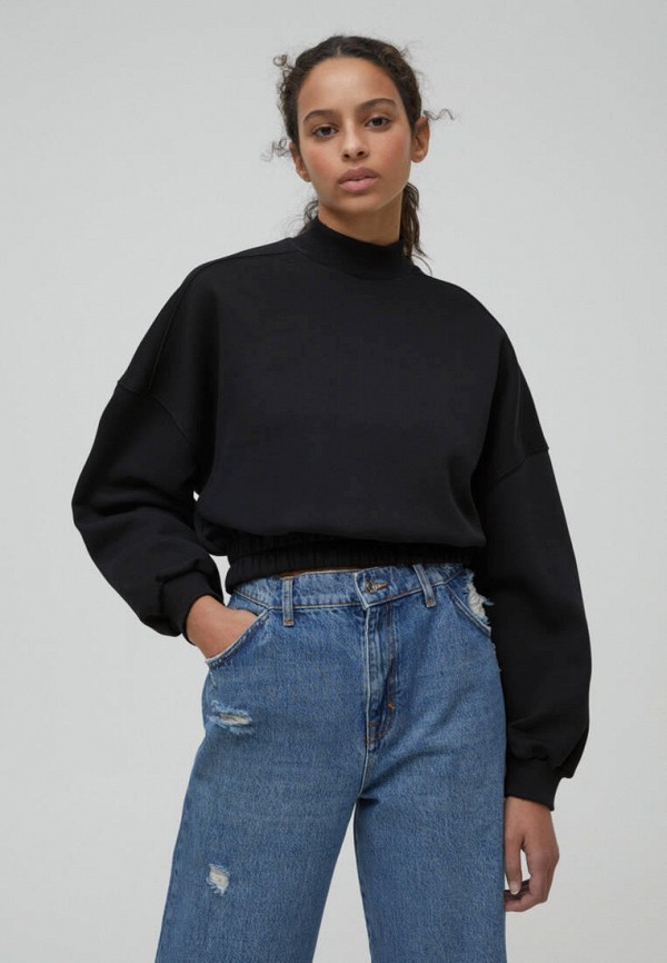 

Свитшот Pull&Bear, Черный, Join life