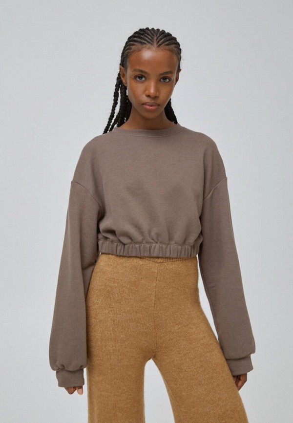 

Свитшот Pull&Bear, Коричневый, Join life