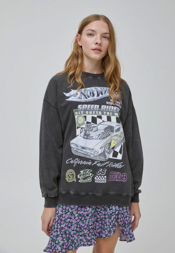 

Свитшот Pull&Bear, Серый, Join Life