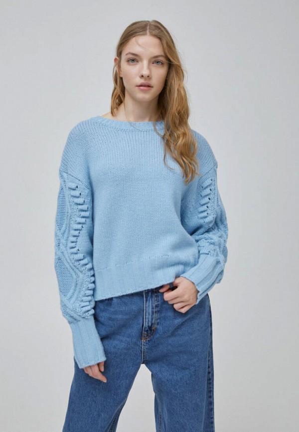 

Джемпер Pull&Bear, Голубой, Join life