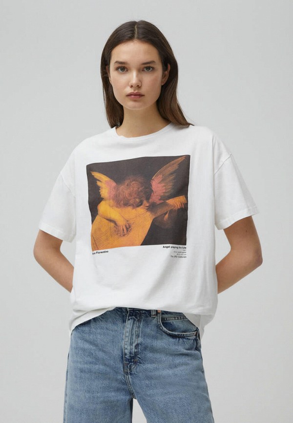 

Футболка Pull&Bear, Белый, Join Life
