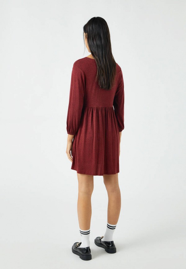 Платье Pull&Bear цвет бордовый  Фото 3
