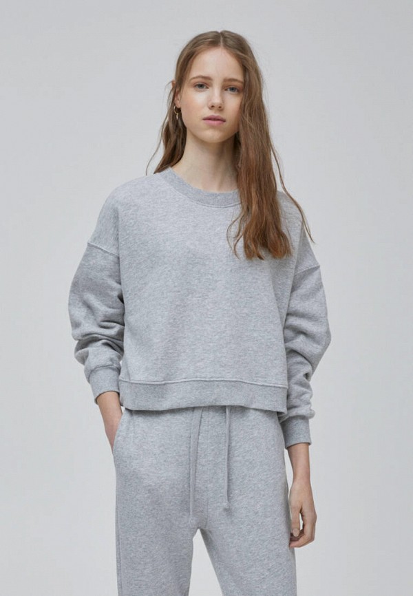 

Свитшот Pull&Bear, Серый, Join Life