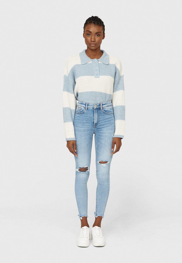 

Джинсы Stradivarius, Голубой, DENIM HIGH WAIST