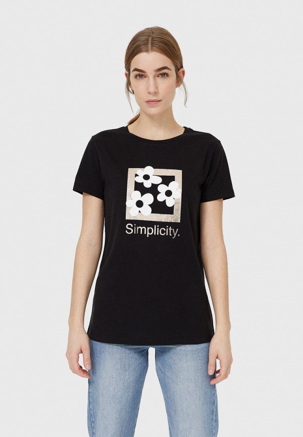 

Футболка Stradivarius, Черный