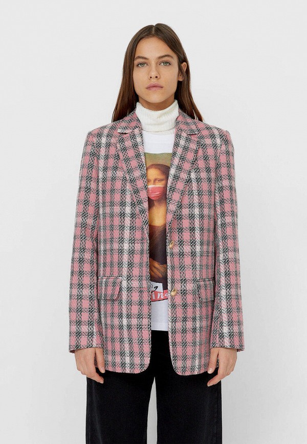

Пиджак Stradivarius, Розовый