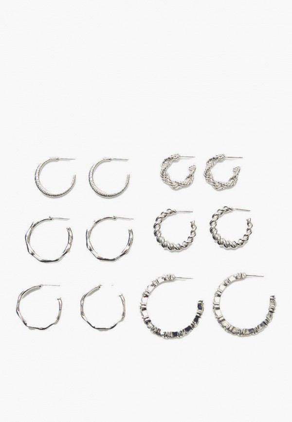 

Серьги 6 пар Stradivarius, Серебряный