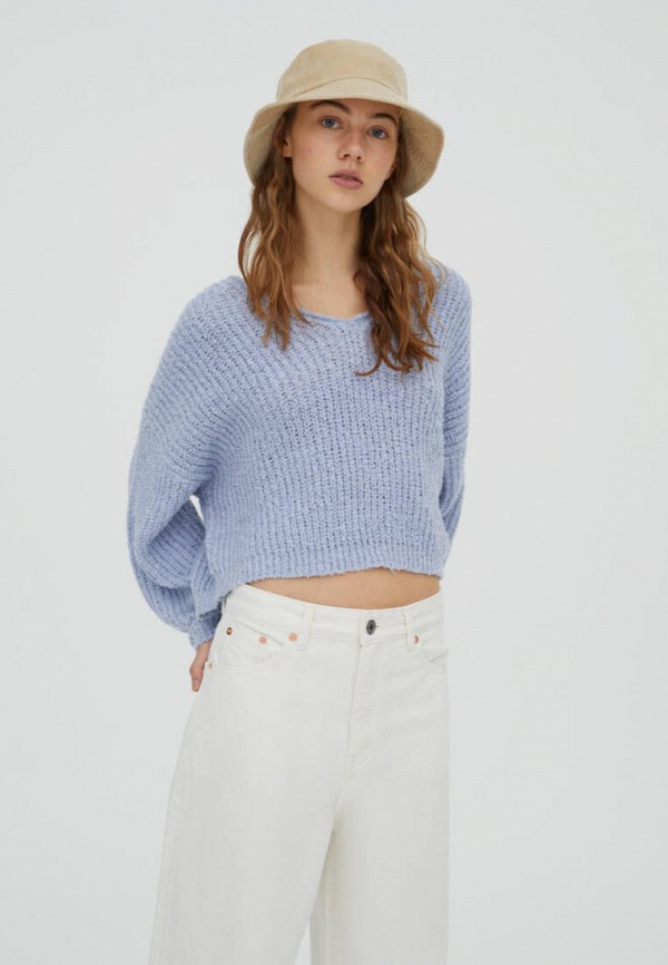 

Джемпер Pull&Bear, Голубой, Join life