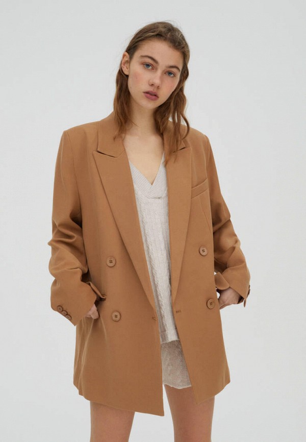 

Пиджак Pull&Bear, Коричневый, Join life
