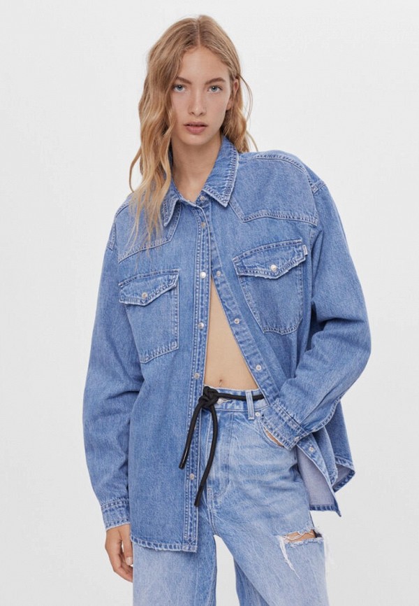 фото Рубашка джинсовая bershka