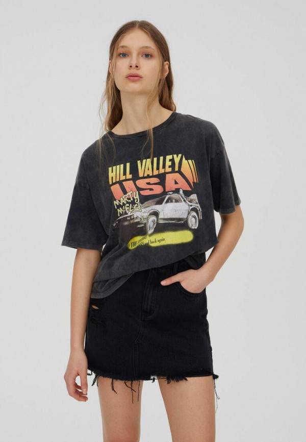 

Футболка Pull&Bear, Серый, Join Life