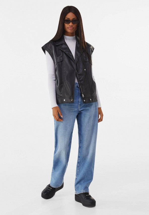 фото Жилет кожаный bershka