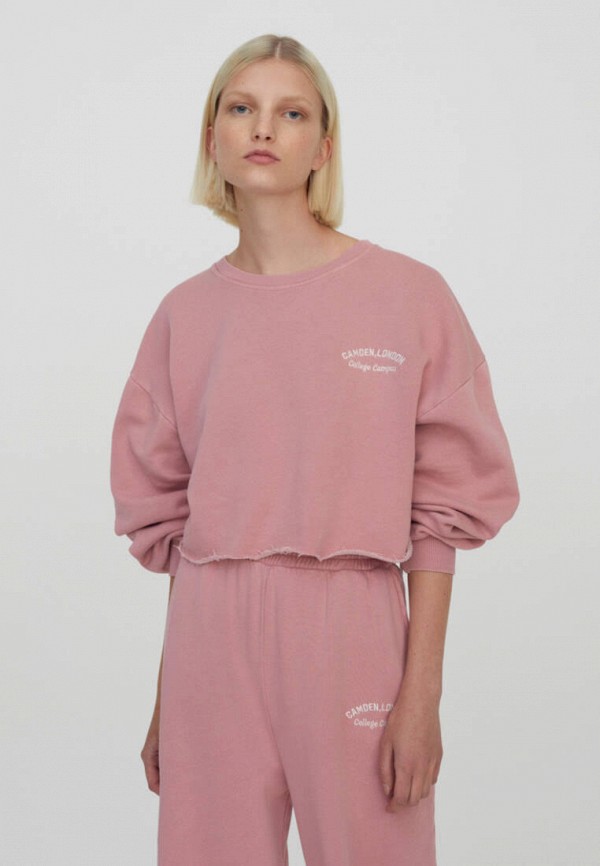 

Свитшот Pull&Bear, Розовый, Join Life