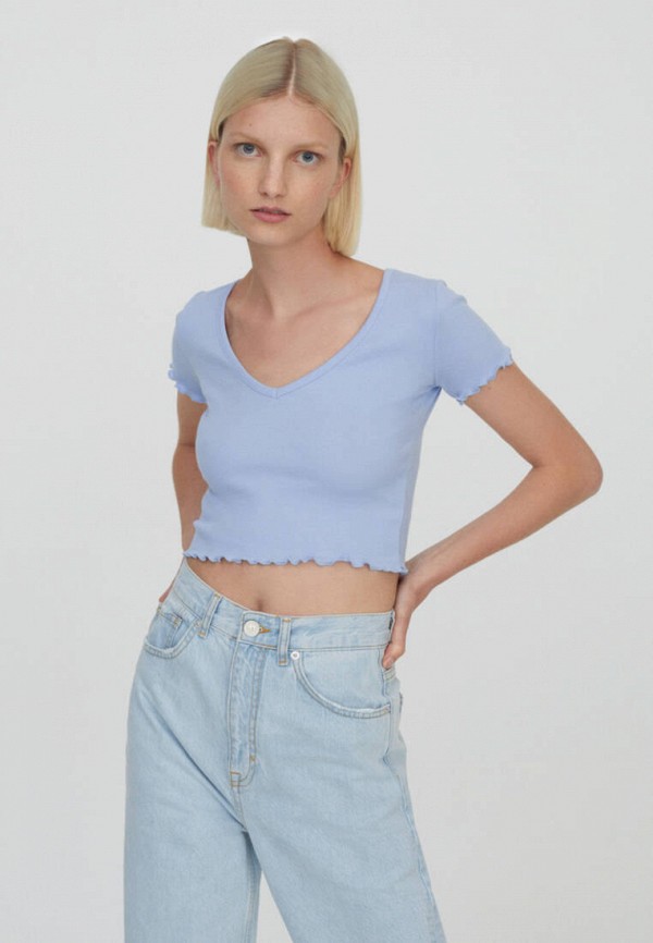 

Топ Pull&Bear, Голубой, Join Life