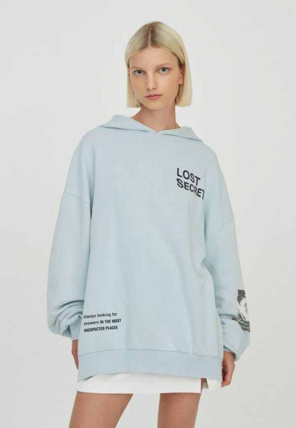 

Худи Pull&Bear, Голубой, Join life