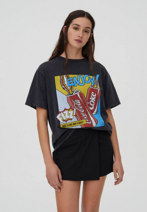 

Футболка Pull&Bear, Серый, Join Life