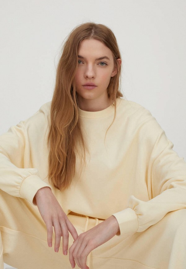 

Свитшот Pull&Bear, Желтый, Join life