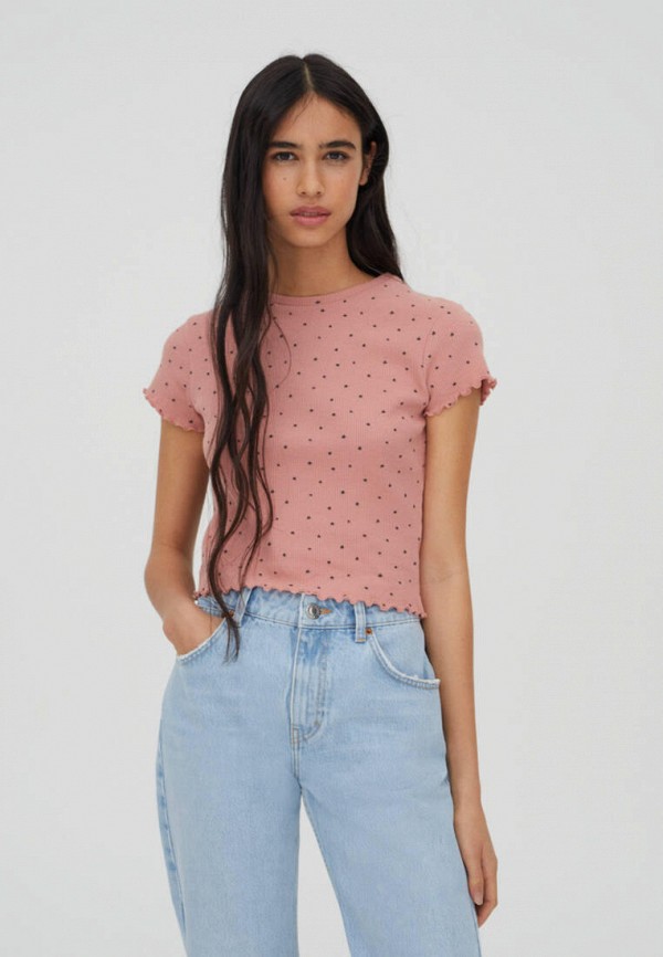 

Футболка Pull&Bear, Розовый, Join Life