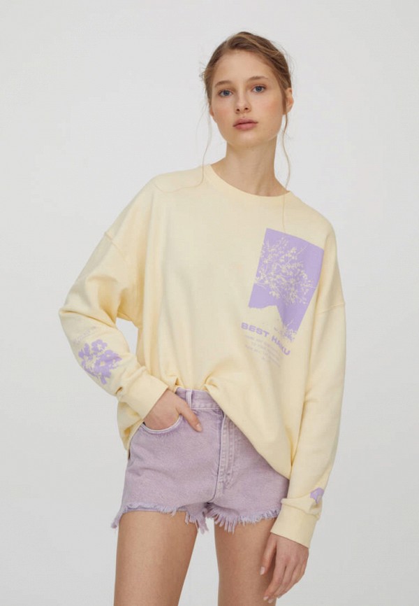 

Свитшот Pull&Bear, Желтый, Join Life