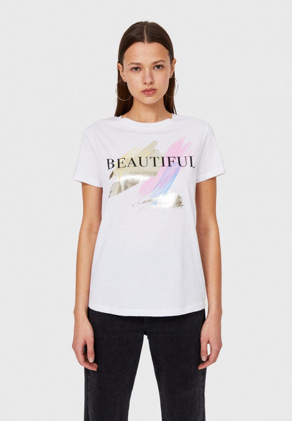 

Футболка Stradivarius, Белый