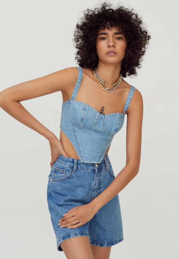

Блуза Pull&Bear, Голубой, Join Life