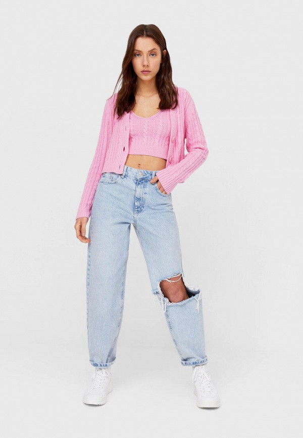 

Кардиган Stradivarius, Розовый