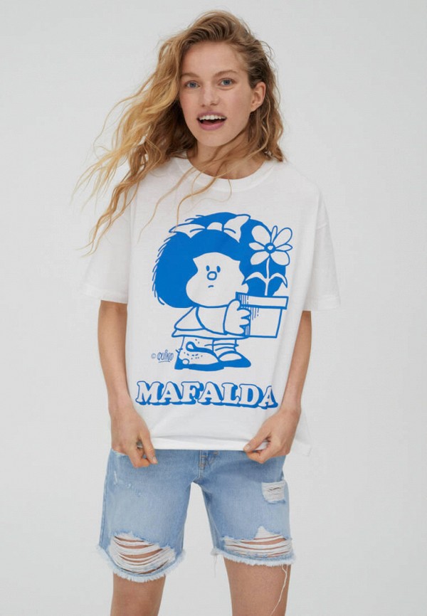 

Футболка Pull&Bear, Белый, Join Life