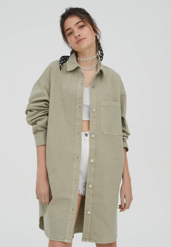 

Плащ Pull&Bear, Зеленый, Join life