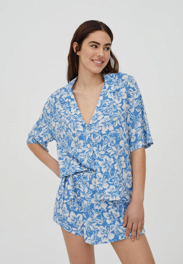

Блуза Pull&Bear, Синий, Join life