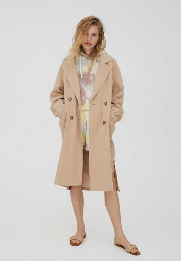 

Плащ Pull&Bear, Бежевый, Join life