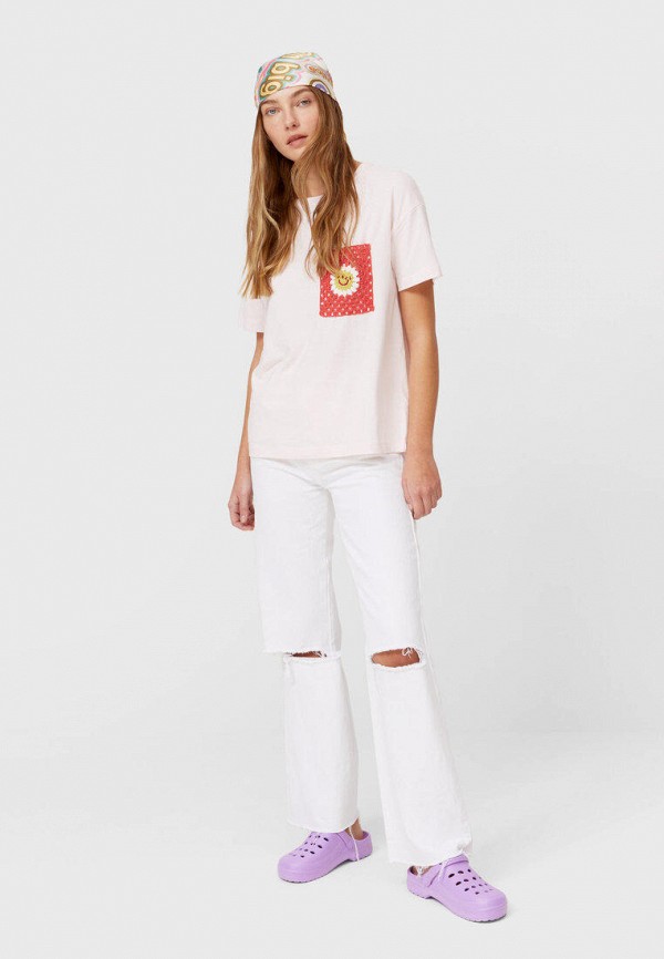 

Футболка Stradivarius, Розовый