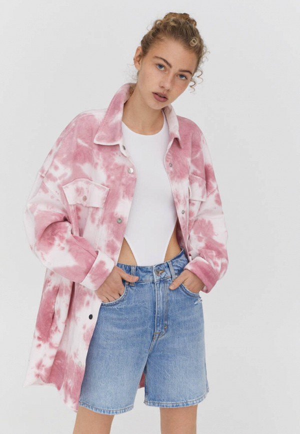

Куртка джинсовая Pull&Bear, Розовый