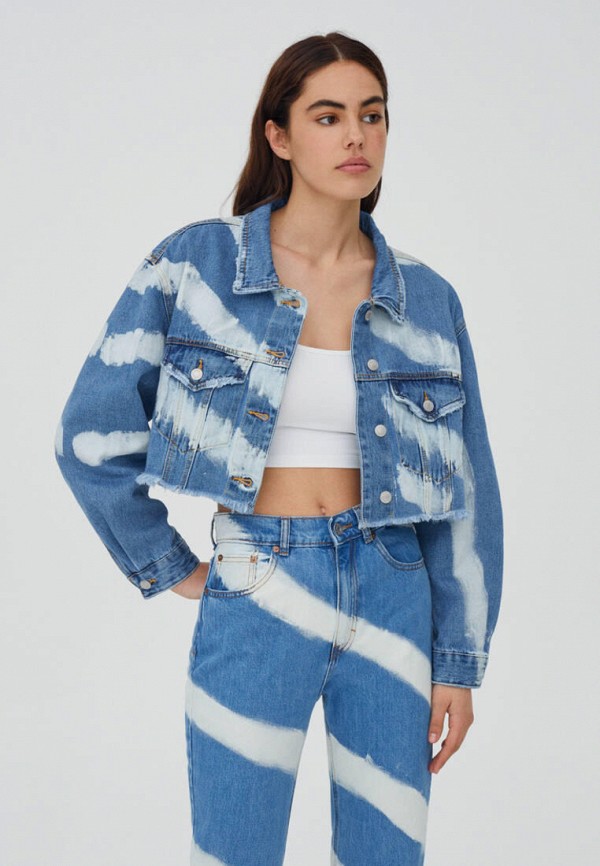 

Куртка джинсовая Pull&Bear, Синий, Join life