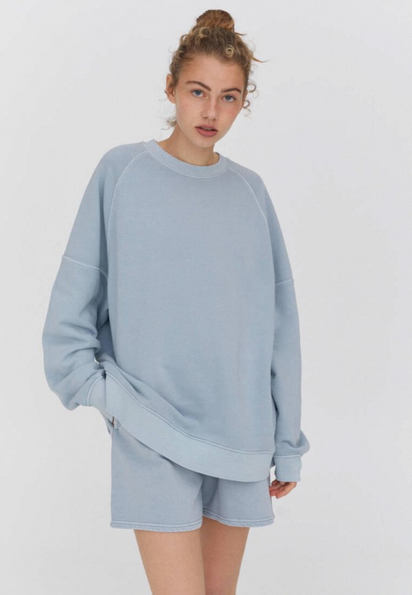 

Свитшот Pull&Bear, Голубой, Join life