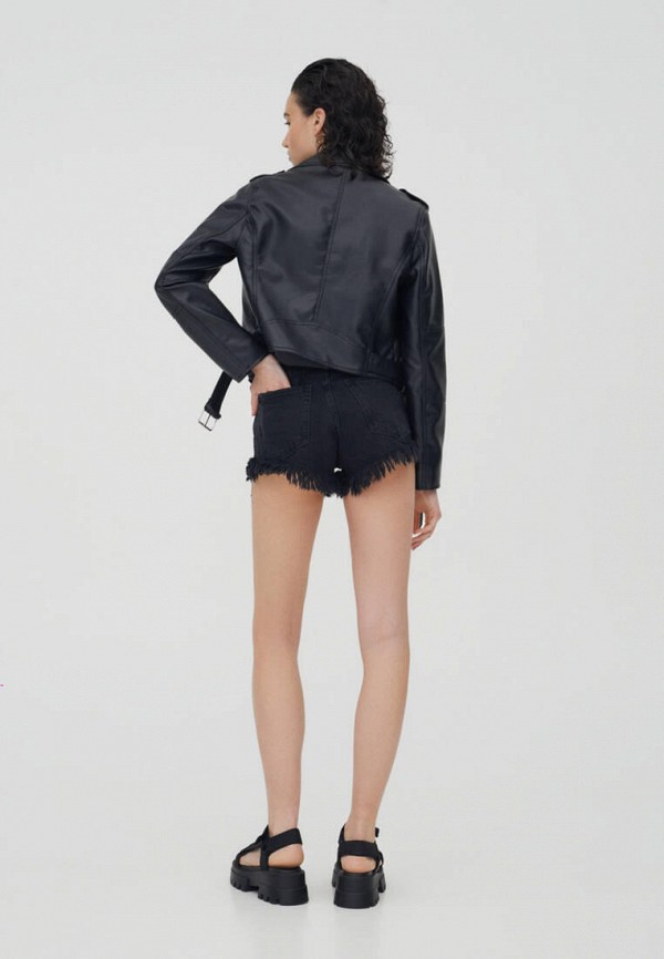 

Куртка кожаная Pull&Bear, Черный