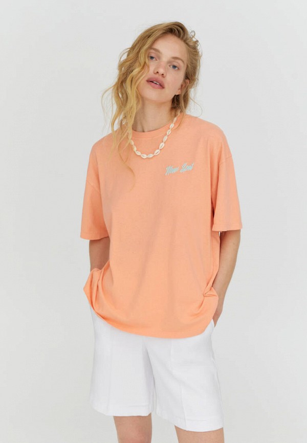 

Футболка Pull&Bear, Оранжевый, Join life