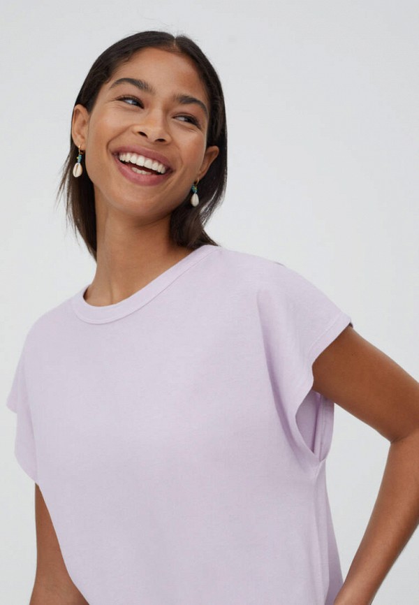 

Футболка Pull&Bear, Фиолетовый, Join Life