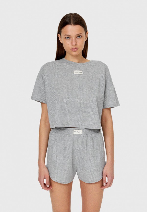 

Футболка домашняя Stradivarius, Серый