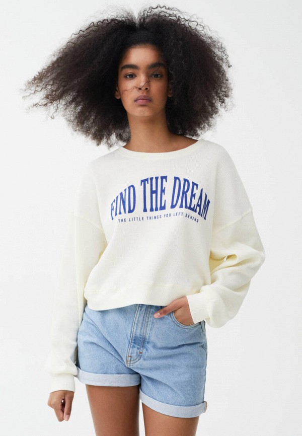 

Свитшот Pull&Bear, Белый, Join life