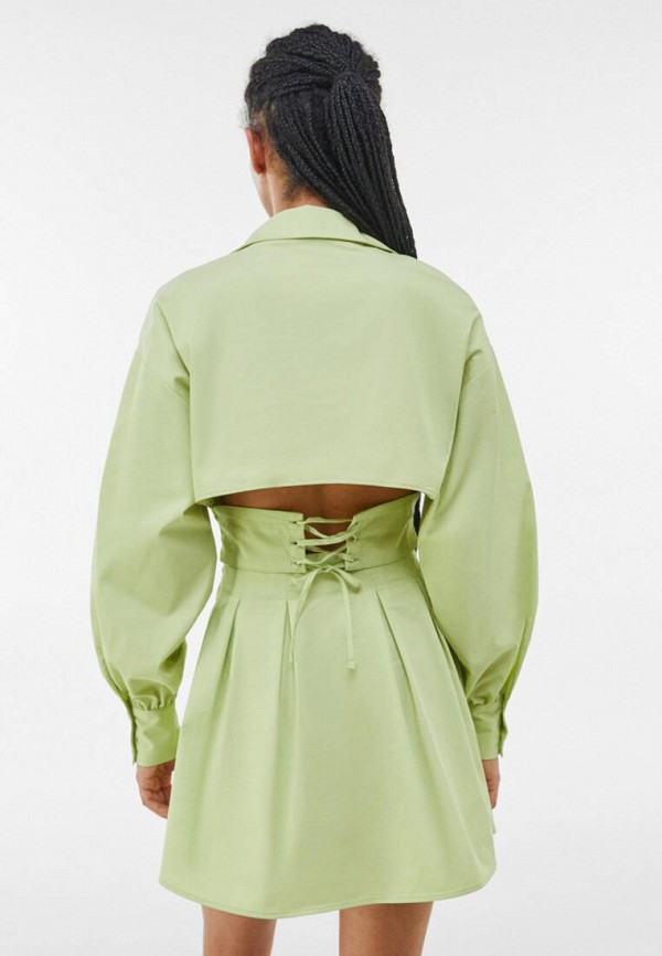 Платье Bershka цвет зеленый  Фото 3