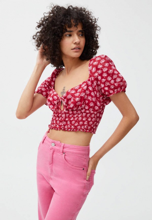 

Топ Pull&Bear, Бордовый