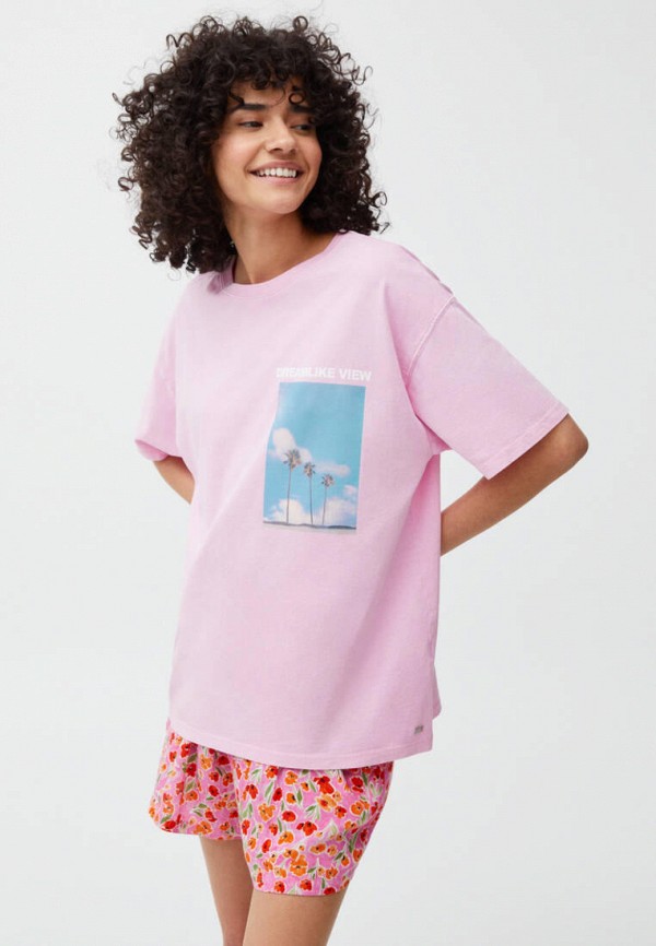 

Футболка Pull&Bear, Розовый