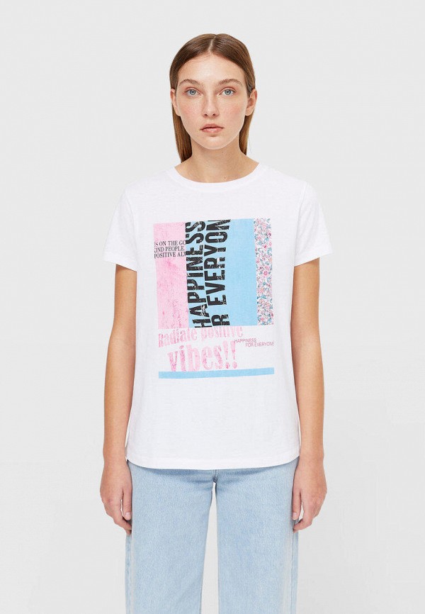 

Футболка Stradivarius, Белый