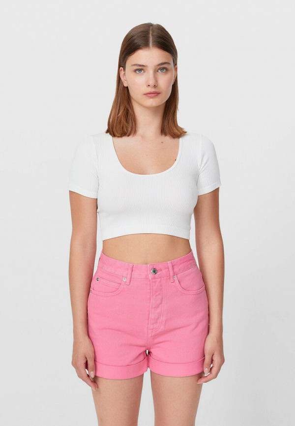 

Шорты джинсовые Stradivarius, Розовый