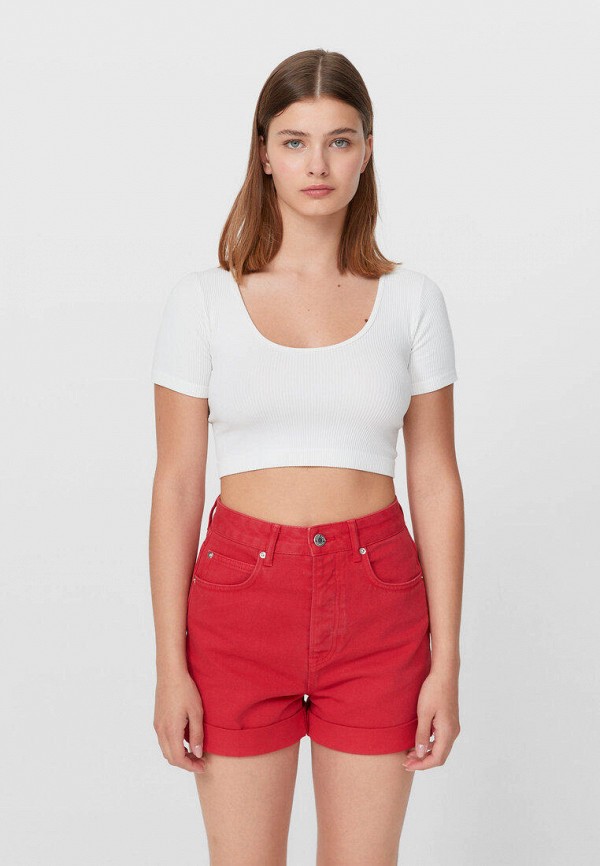 

Шорты джинсовые Stradivarius, Красный