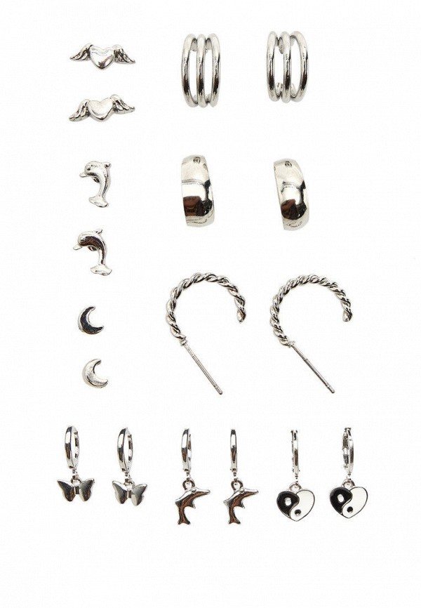 

Серьги 9 пар Stradivarius, Разноцветный