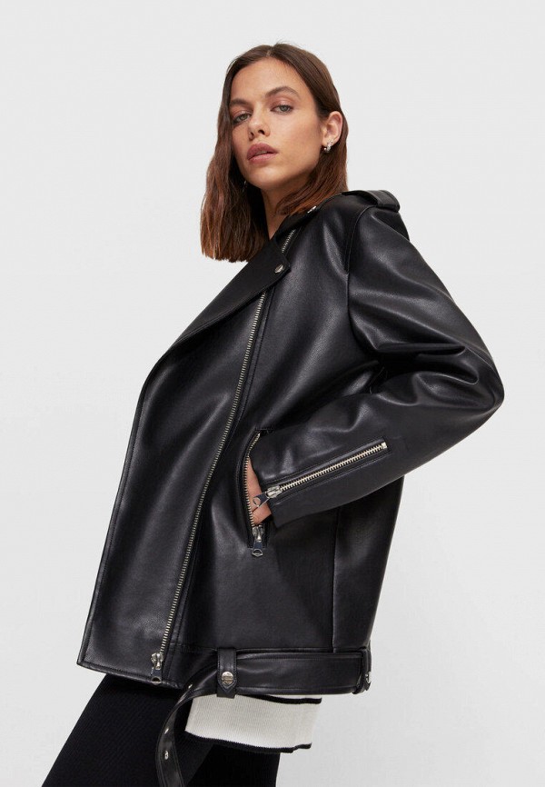 фото Куртка кожаная stradivarius