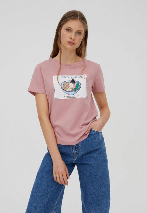 

Футболка Pull&Bear, Розовый