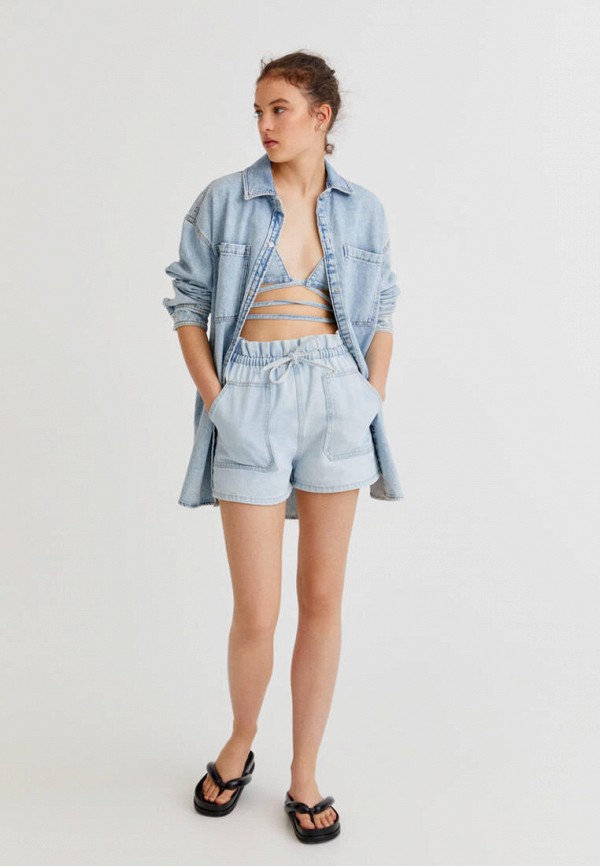 фото Шорты джинсовые pull&bear