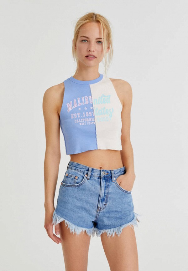 

Топ Pull&Bear, Голубой, Join Life
